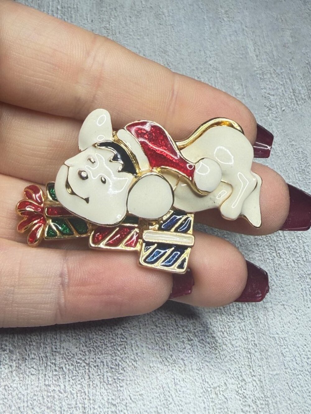 Christmas Mouse Brooch Trembler Bobble Head Gifts Enamel Pin